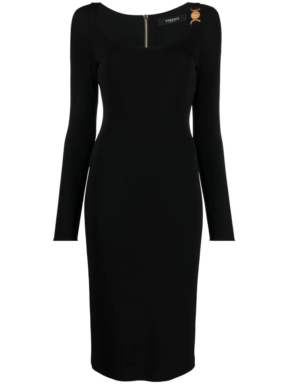 Versace Medusa plaque midi dress