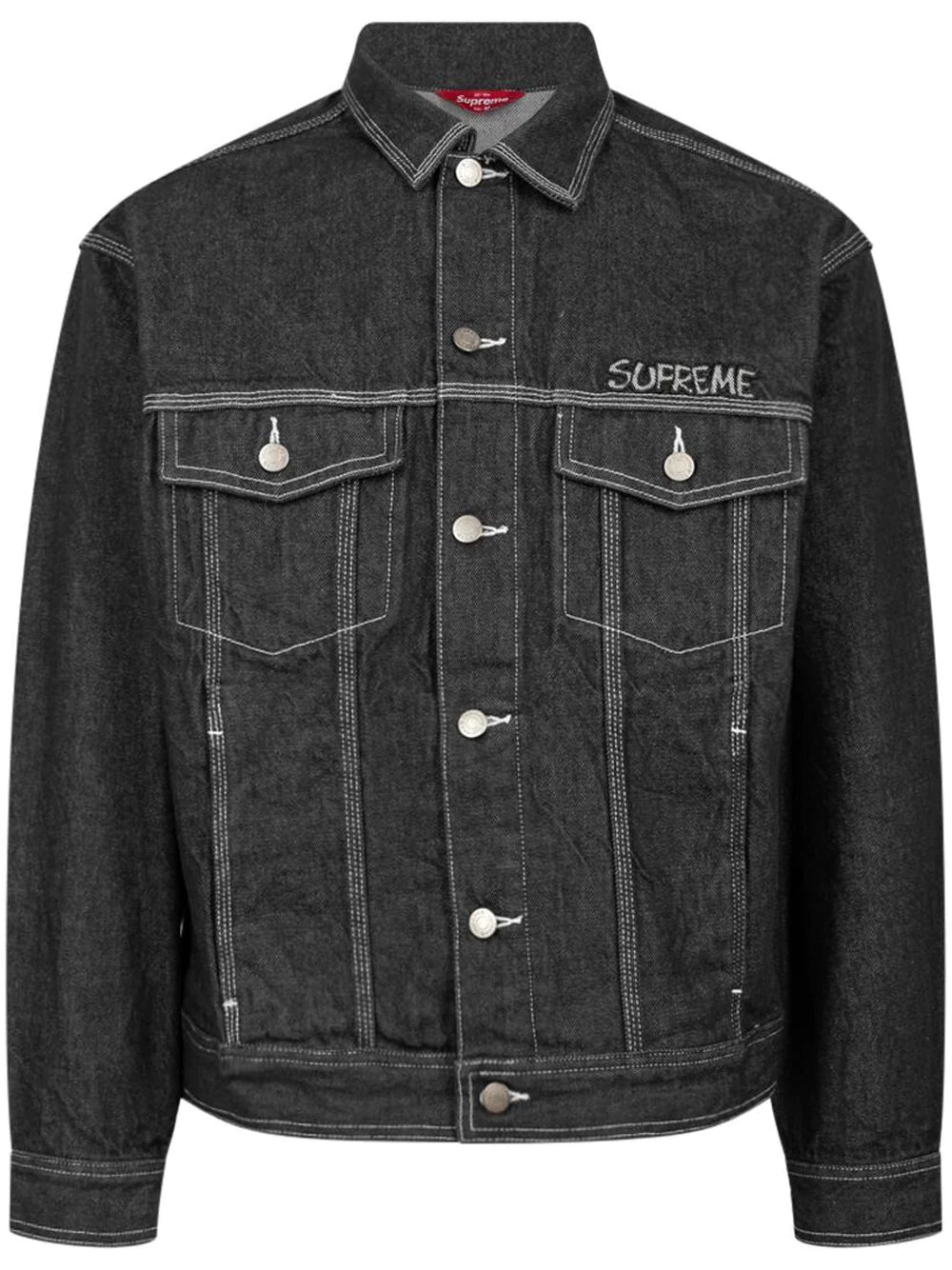 Supreme x Smurfs denim trucker jacket