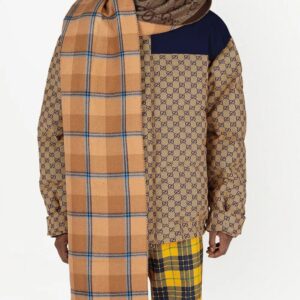 Gucci  GG jacquard reversible checked wool scarf