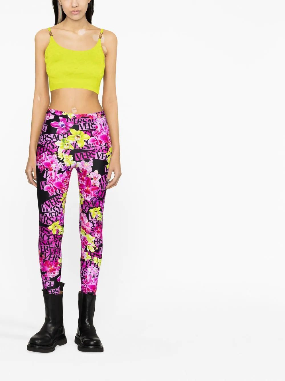 Versace floral-print leggings - Image 2