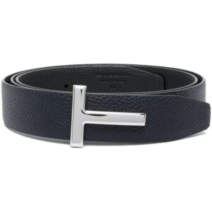 TOM FORD logo-plaque leather belt