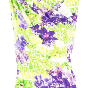 Versace floral-print wrap top