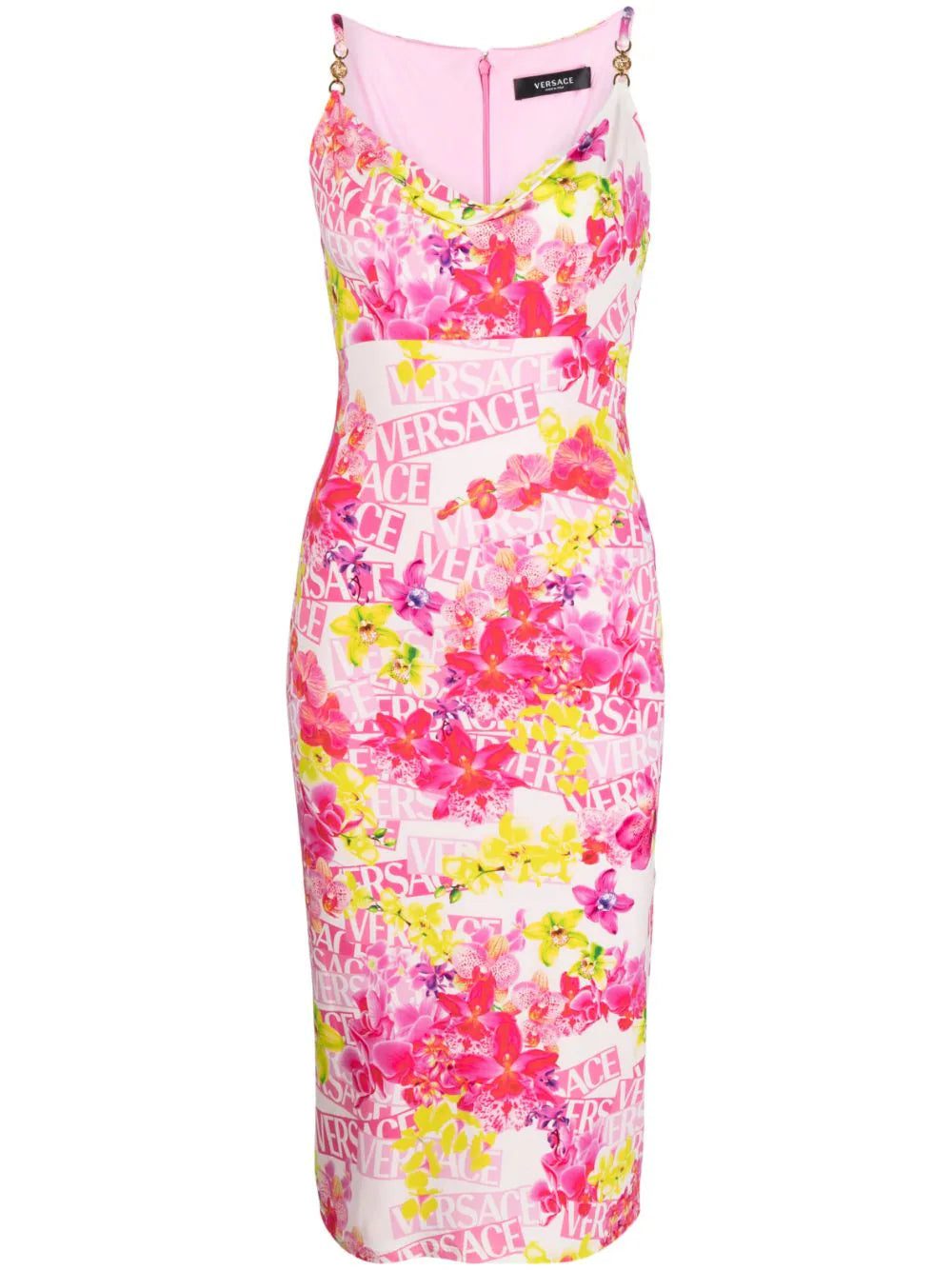 Versace floral-print midi dress