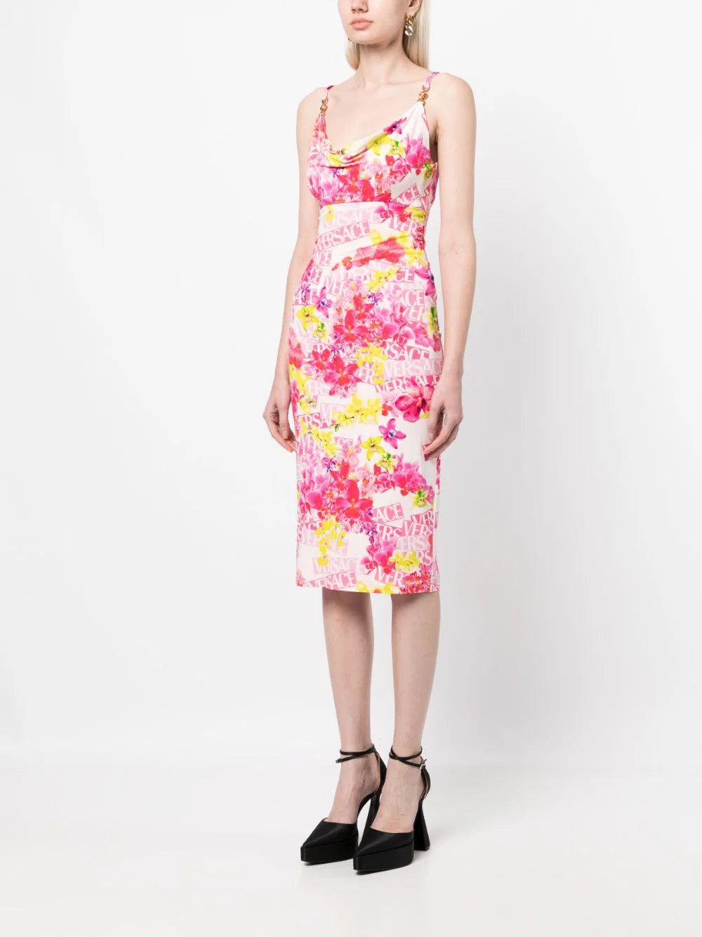 Versace floral-print midi dress - Image 3
