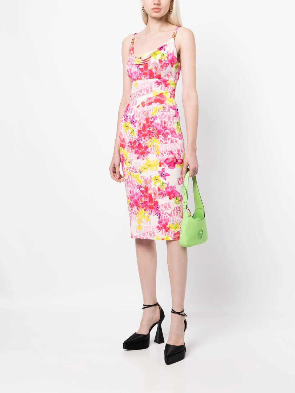 Versace floral-print midi dress - Image 2