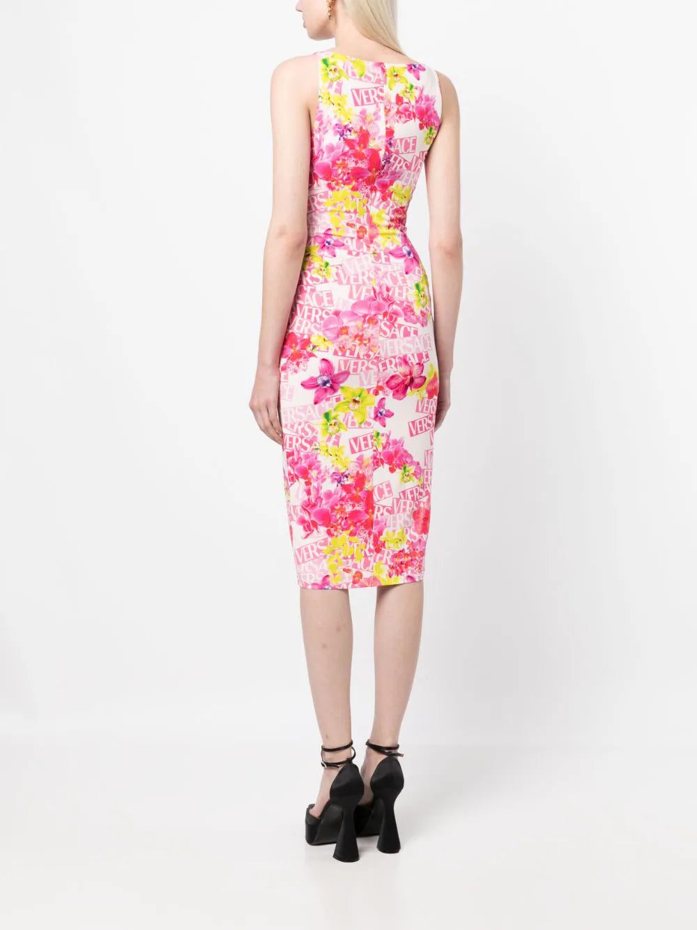 Versace floral-print midi dress - Image 4