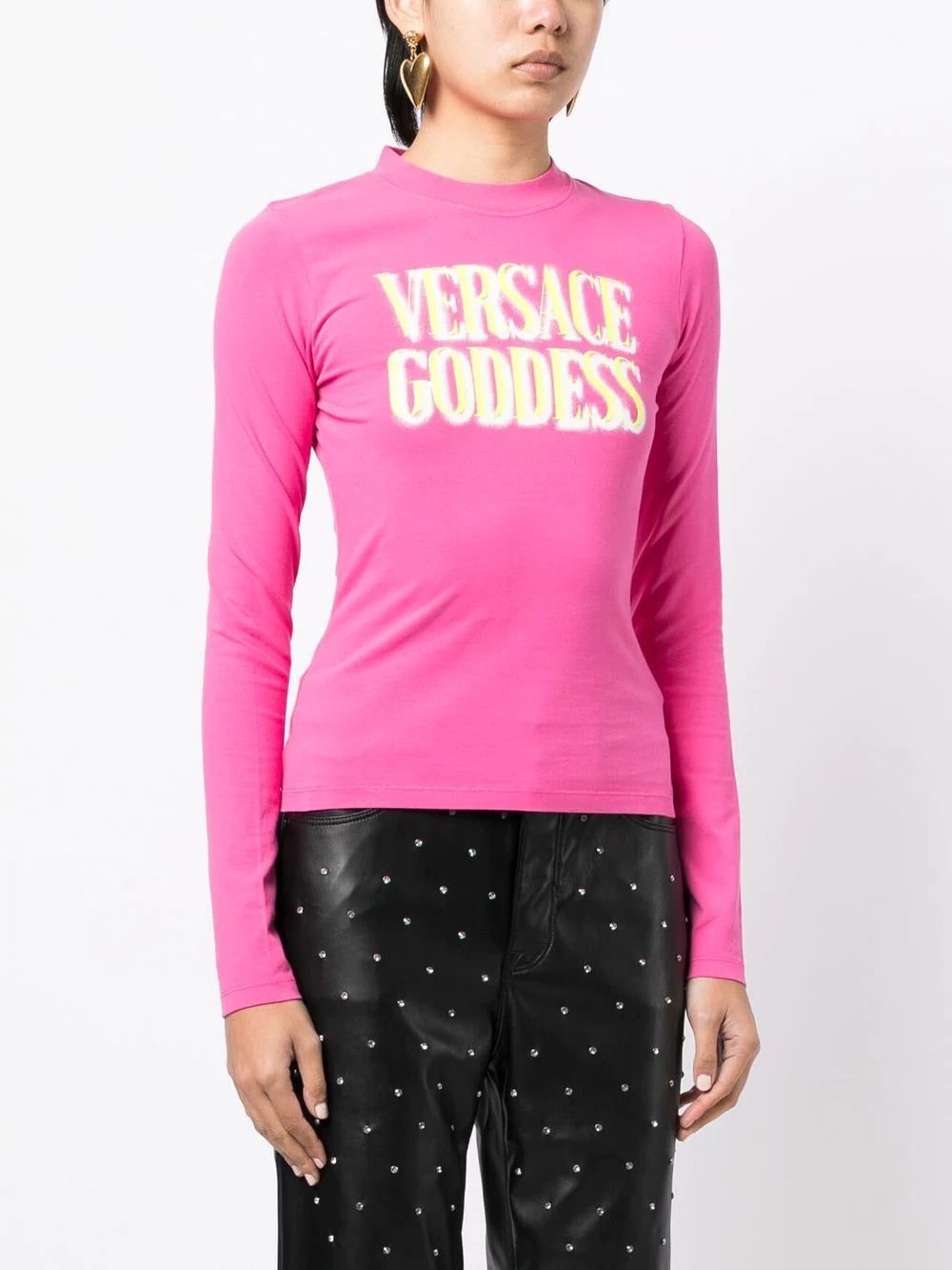 Versace slogan-print long-sleeve T-shirt - Image 3