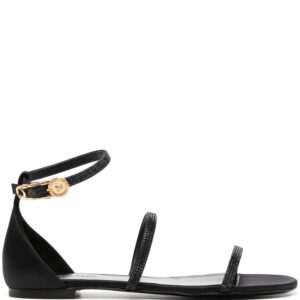 Versace  Safety Pin crystal-embellished sandals