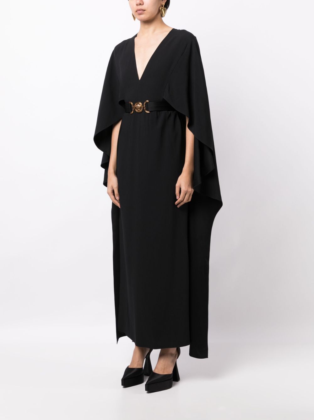 Versace V-neck Medusa-belt maxi dress - Image 3