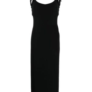 Versace  crystal-embellished backless silk dress