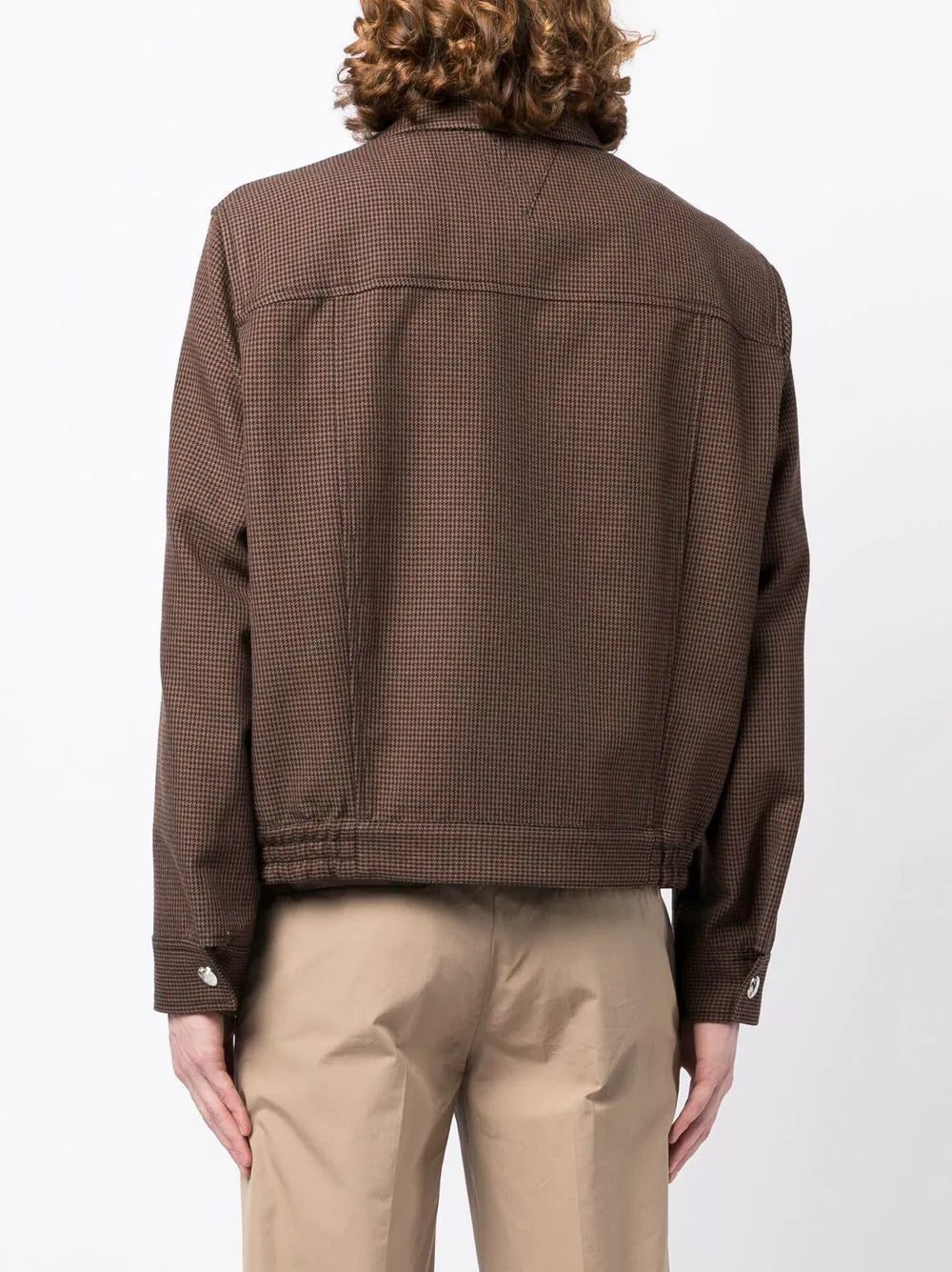 Versace wool check-pattern shirt jacket - Image 3