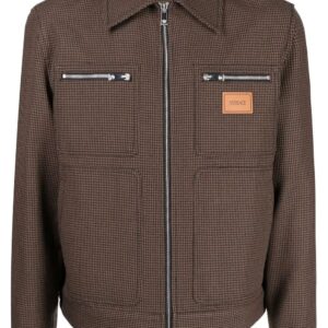 Versace  wool check-pattern shirt jacket