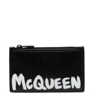Alexander McQueen logo-print leather wallet