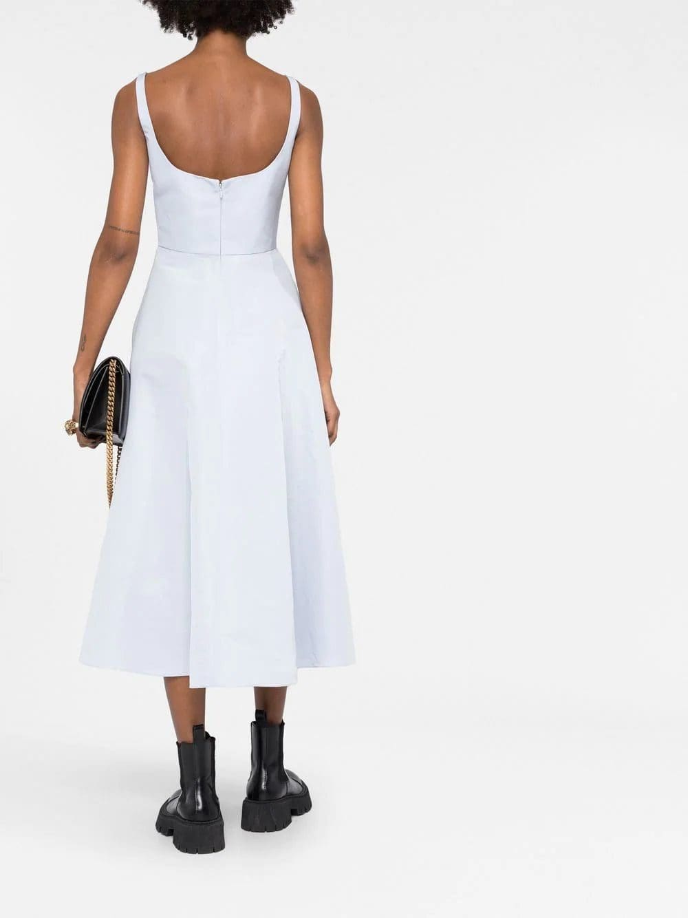 Alexander McQueen sweetheart neckline asymmetric dress - Image 4