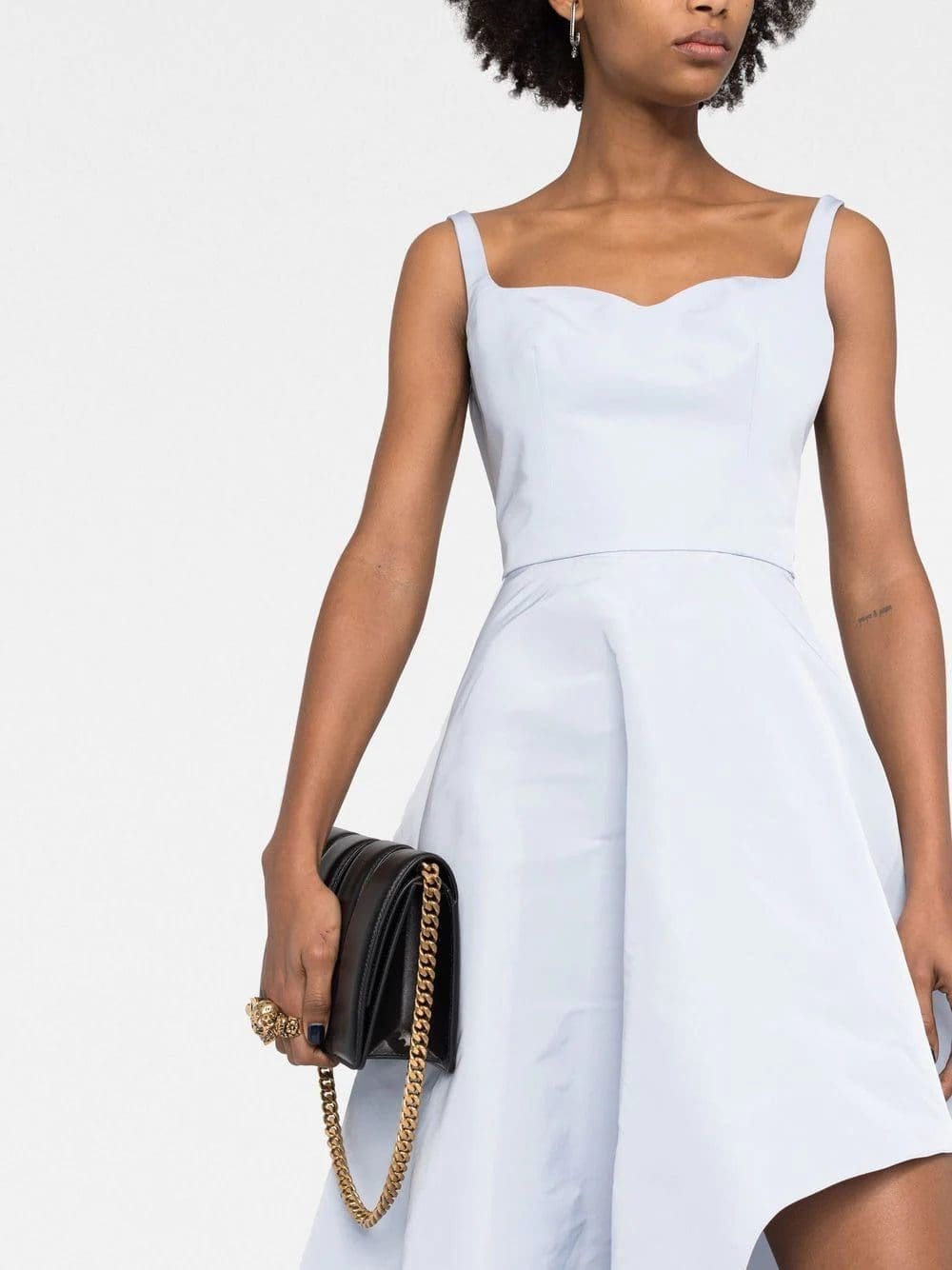 Alexander McQueen sweetheart neckline asymmetric dress - Image 3