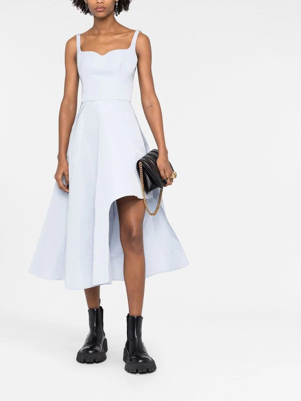 Alexander McQueen sweetheart neckline asymmetric dress - Image 2