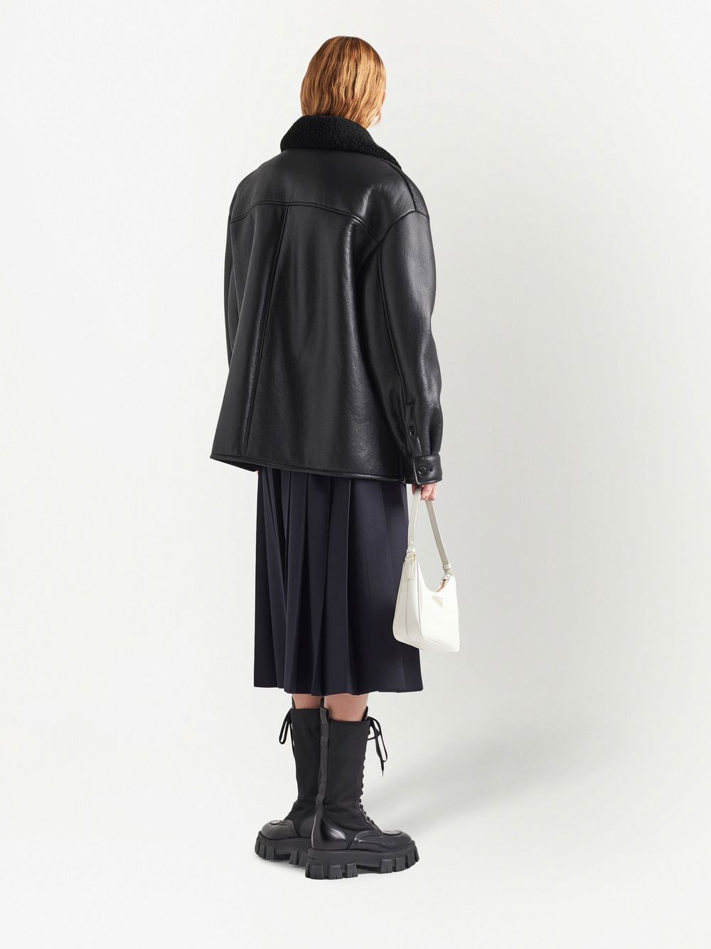 Prada shearling collar button-up jacket - Image 6