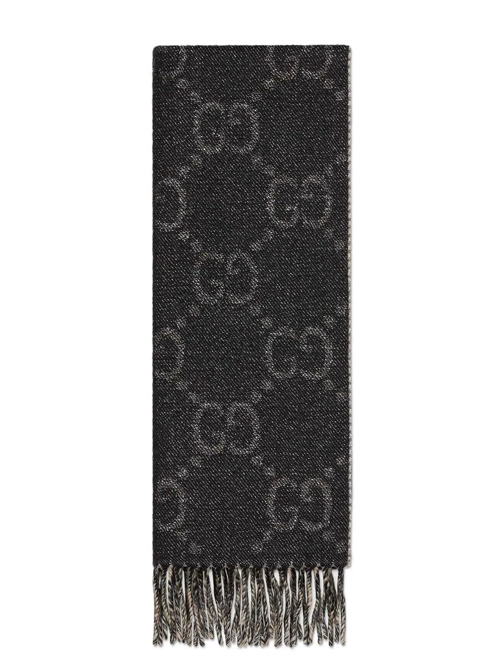 Gucci GG jacquard wool scarf