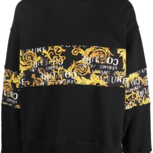 Versace Jeans Couture  baroque pattern-print crew neck sweatshirt