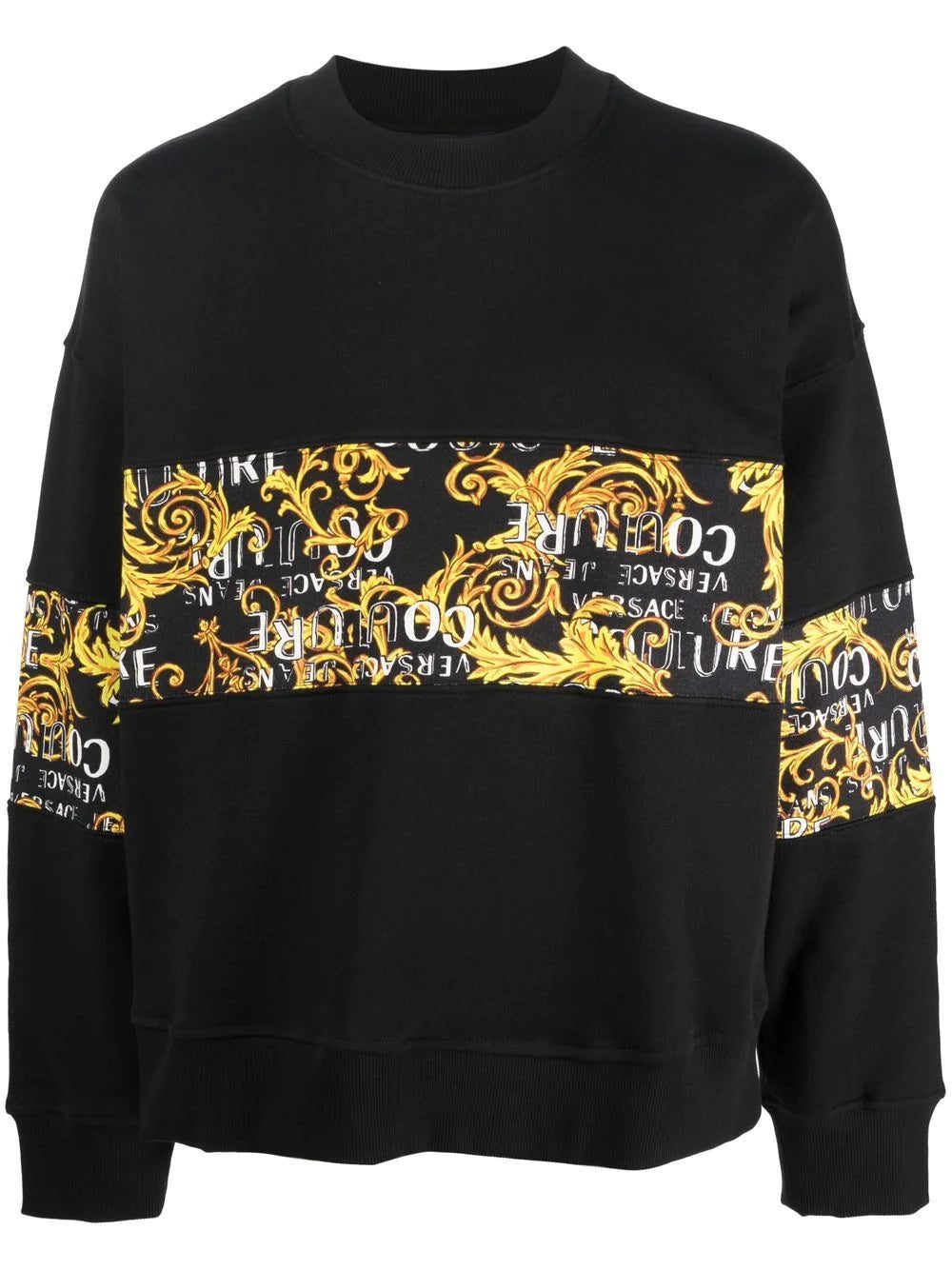 Versace Jeans Couture baroque pattern-print crew neck sweatshirt