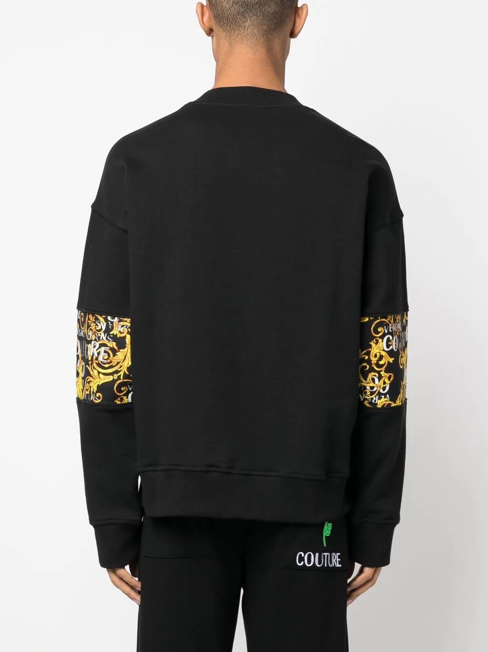 Versace Jeans Couture baroque pattern-print crew neck sweatshirt - Image 4
