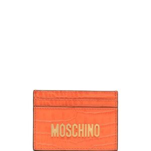 Moschino leather logo-lettering cardholder