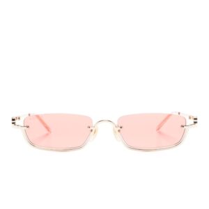Gucci Eyewear metallic rectangular-frame sunglasses