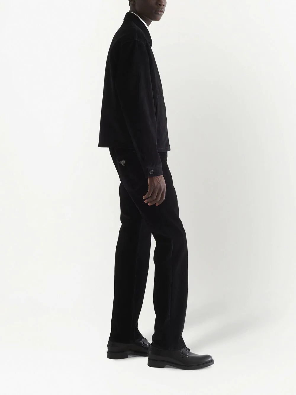 Prada logo plaque velvet bomber jacket - Image 3