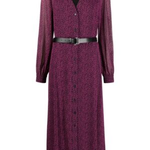 Michael Kors belted-waist midi dress