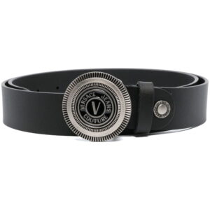Versace engraved logo-buckle detail belt