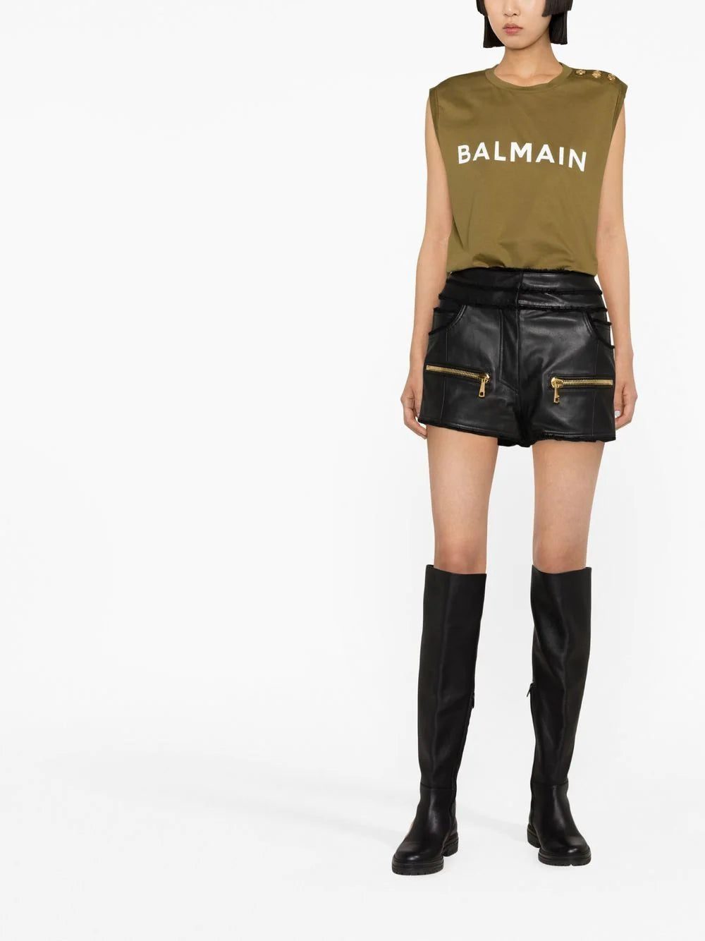 Balmain logo-print sleeveless top - Image 2
