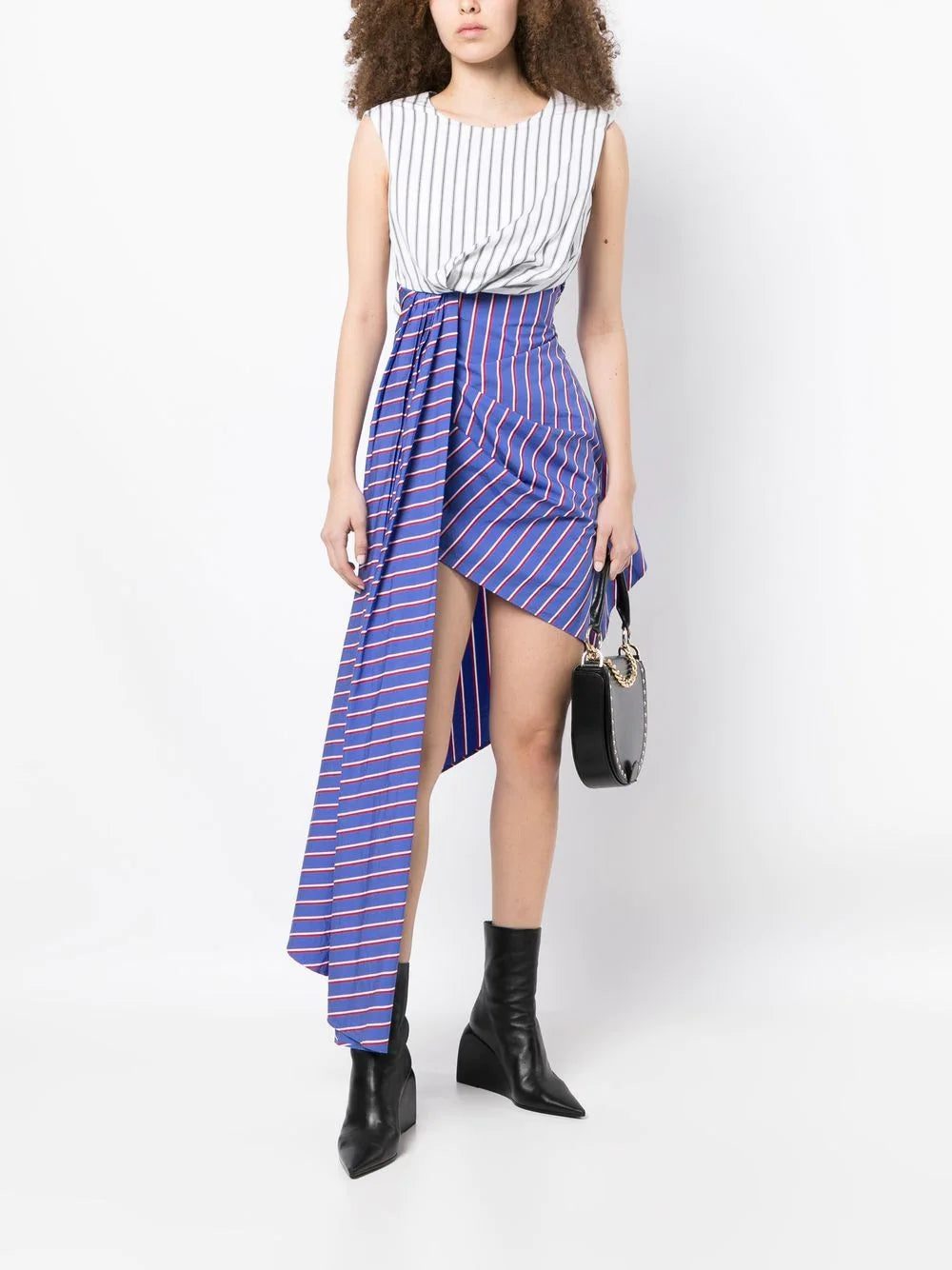 Off-White asymmetric striped dress - Image 2