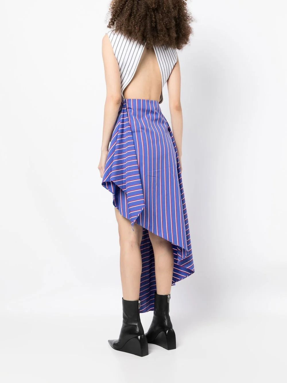 Off-White asymmetric striped dress - Image 4