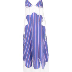 Off-White striped slip dress