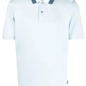 BOSS  colour-blocked collar polo shirt