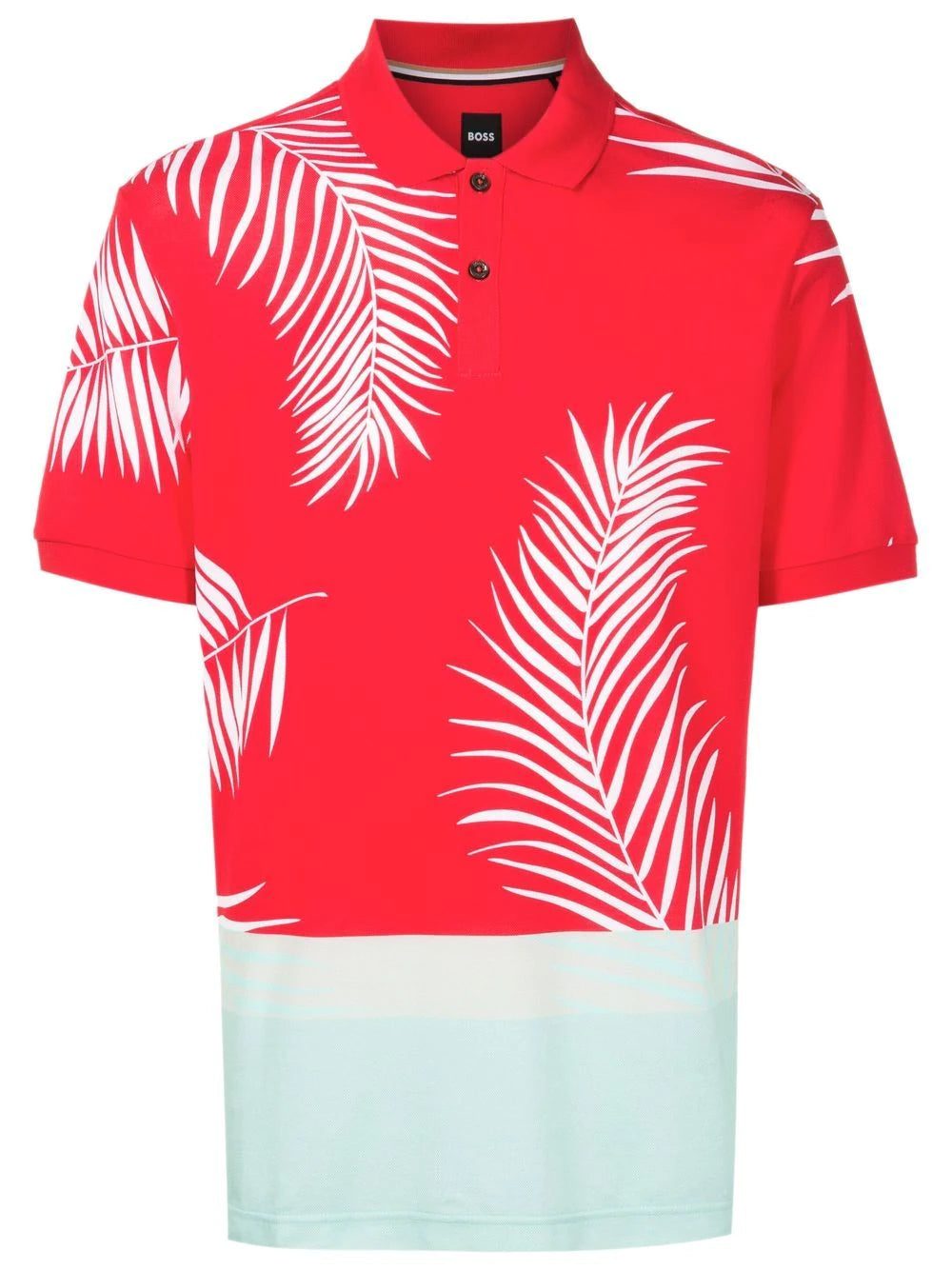 BOSS colour-block polo shirt