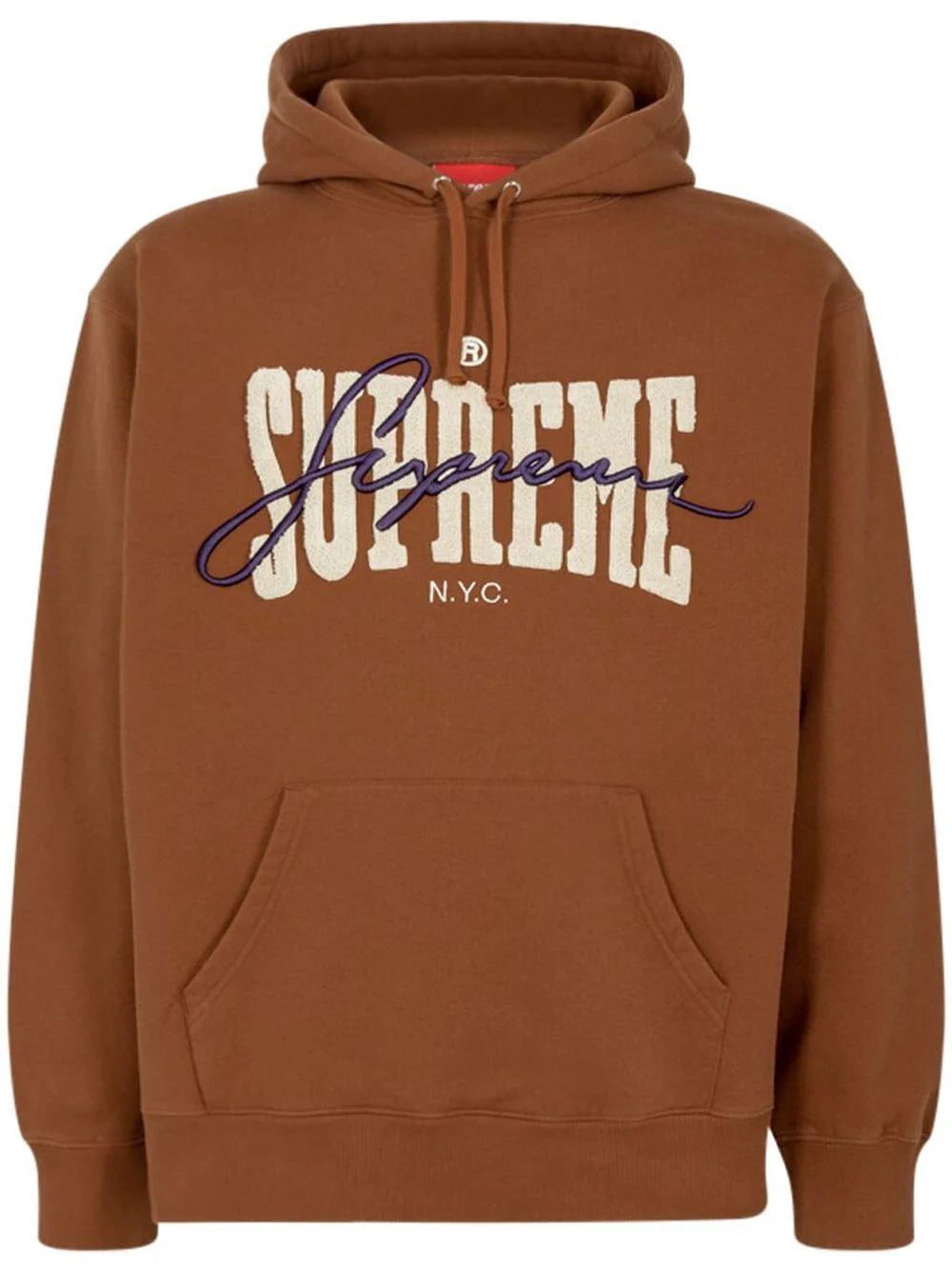 Supreme logo-embroidered Chenille hoodie