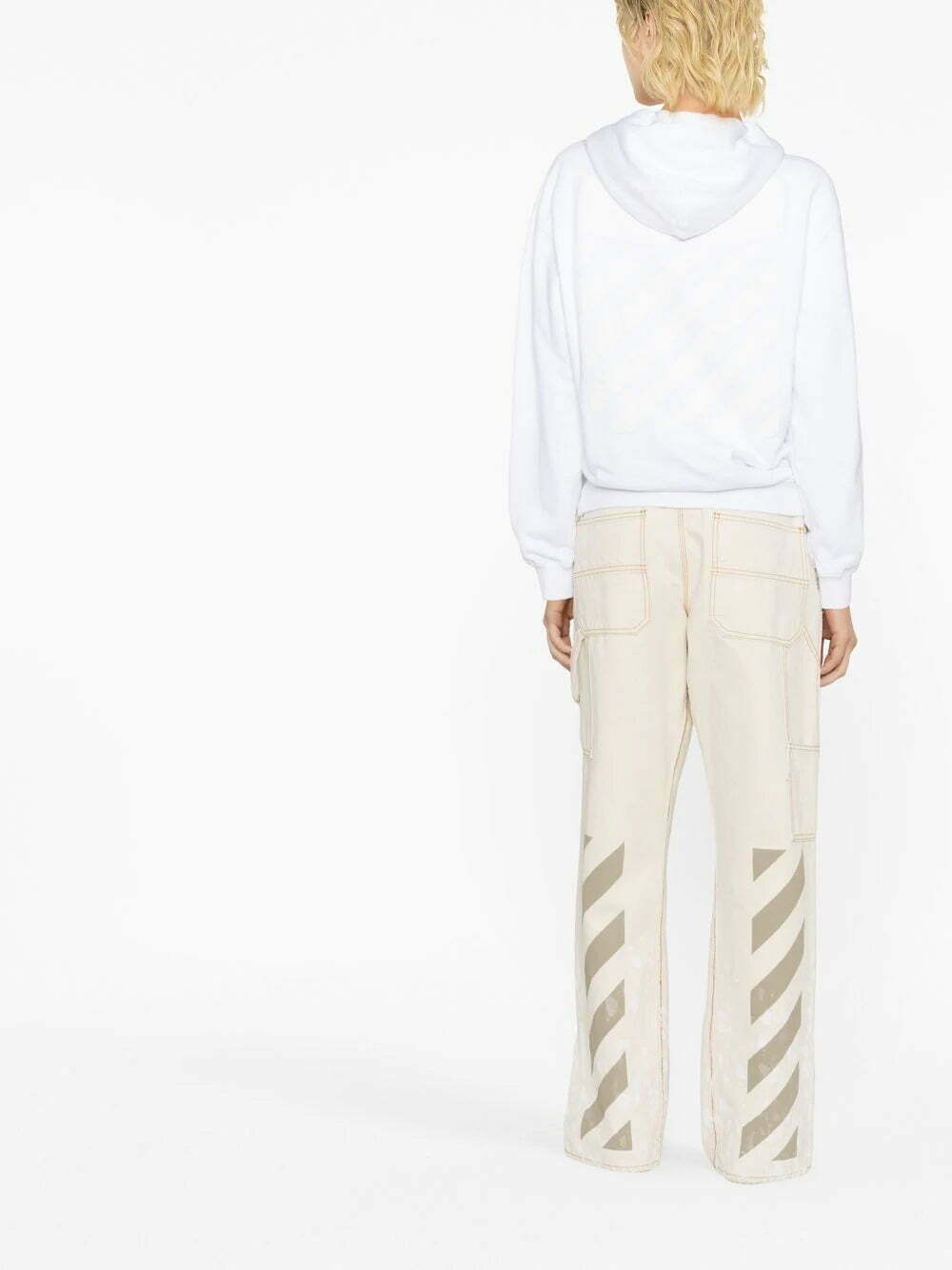 Off-White Diag-print cotton hoodie - Image 4