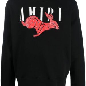 AMIRI  appliqué detail logo-print sweatshirt