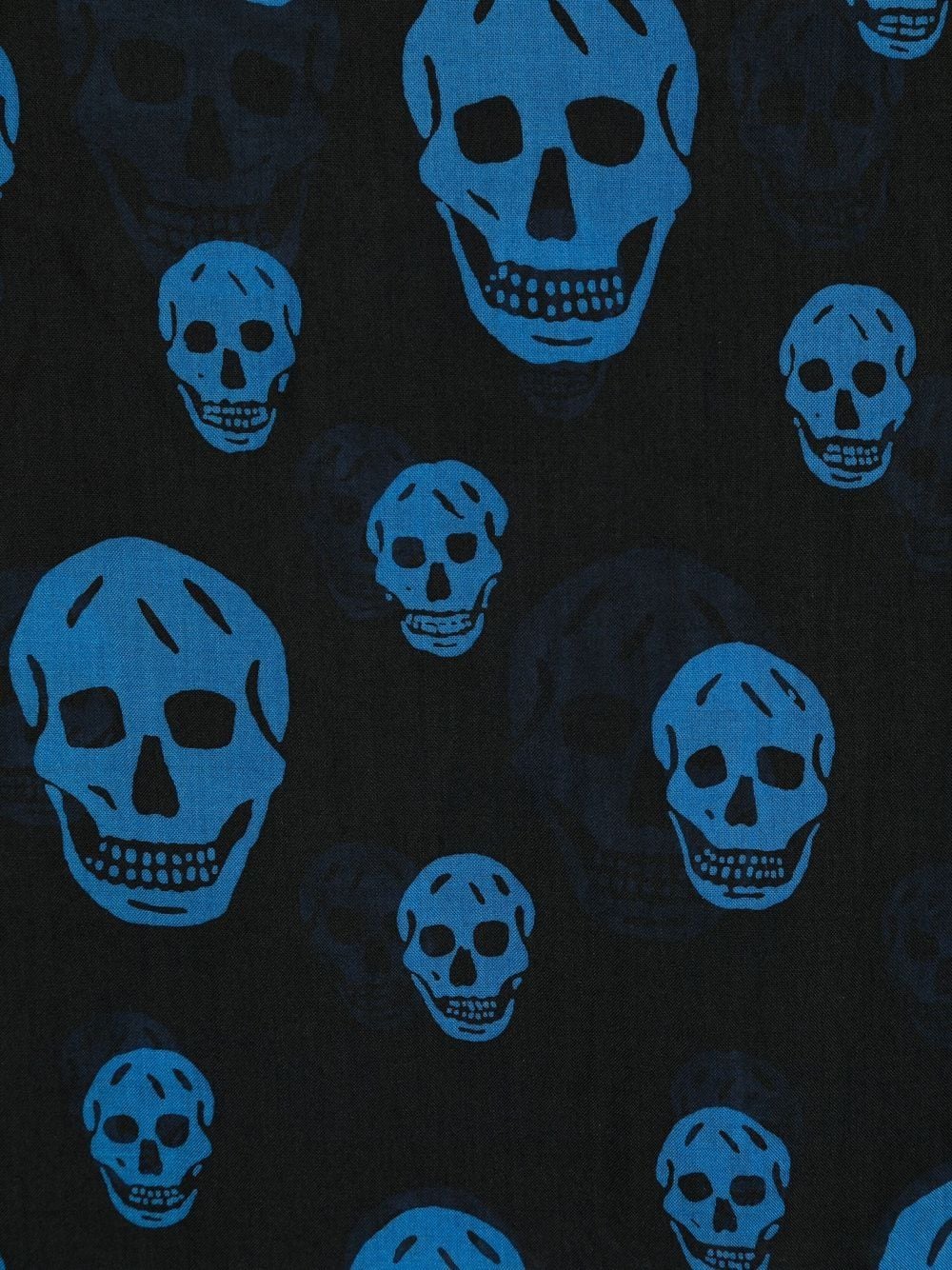 Alexander McQueen skull-print frayed-edge scarf - Image 2