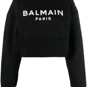 Balmain logo-print cotton sweatshirt