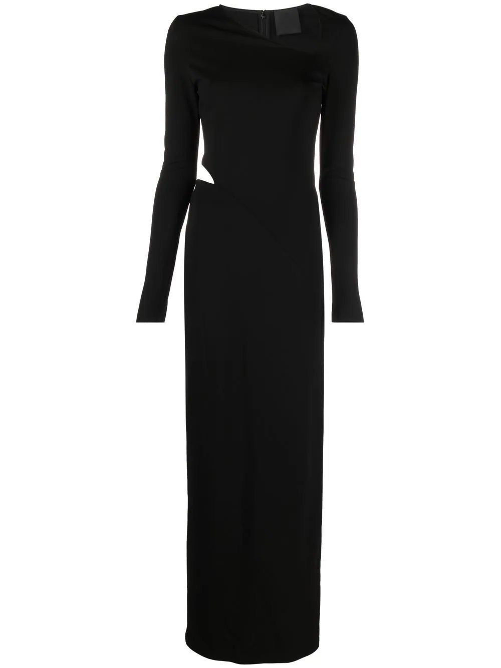 Givenchy asymmetric-neck side-slit dress
