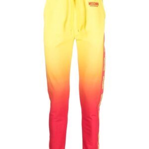 Moschino  logo-tape ombré effect trackpants