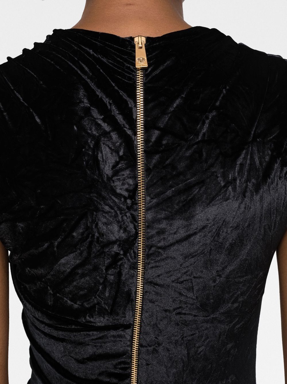 Versace velvet-effect sleeveless minidress - Image 3