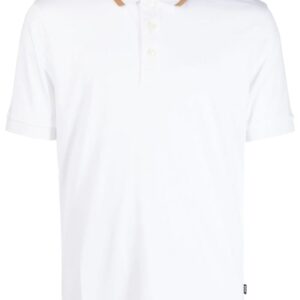 BOSS  logo-embroidered polo shirt