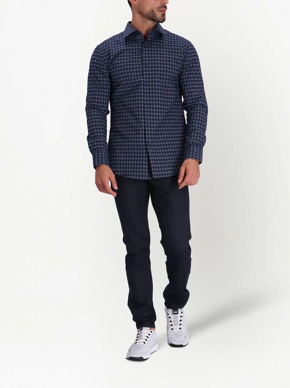 BOSS check-pattern cotton shirt - Image 2