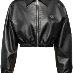 Prada  cropped leather jacket