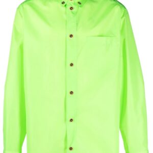 Versace  patch pocket custom-button fastening shirt.