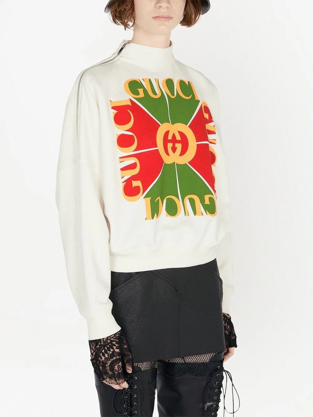 Gucci logo-print high-neck sweatshirt - Image 3