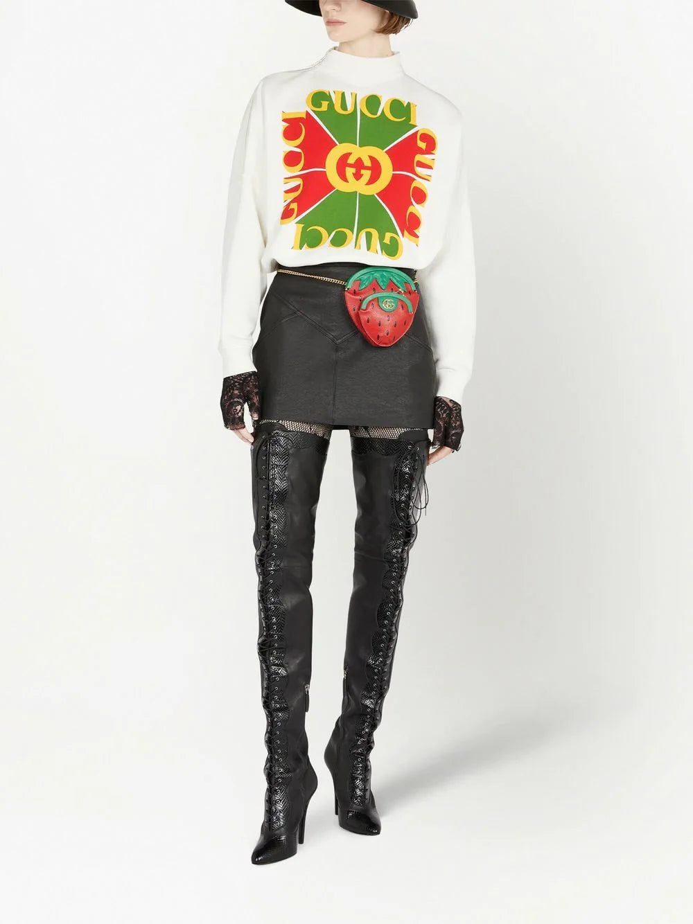 Gucci logo-print high-neck sweatshirt - Image 2